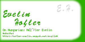 evelin hofler business card